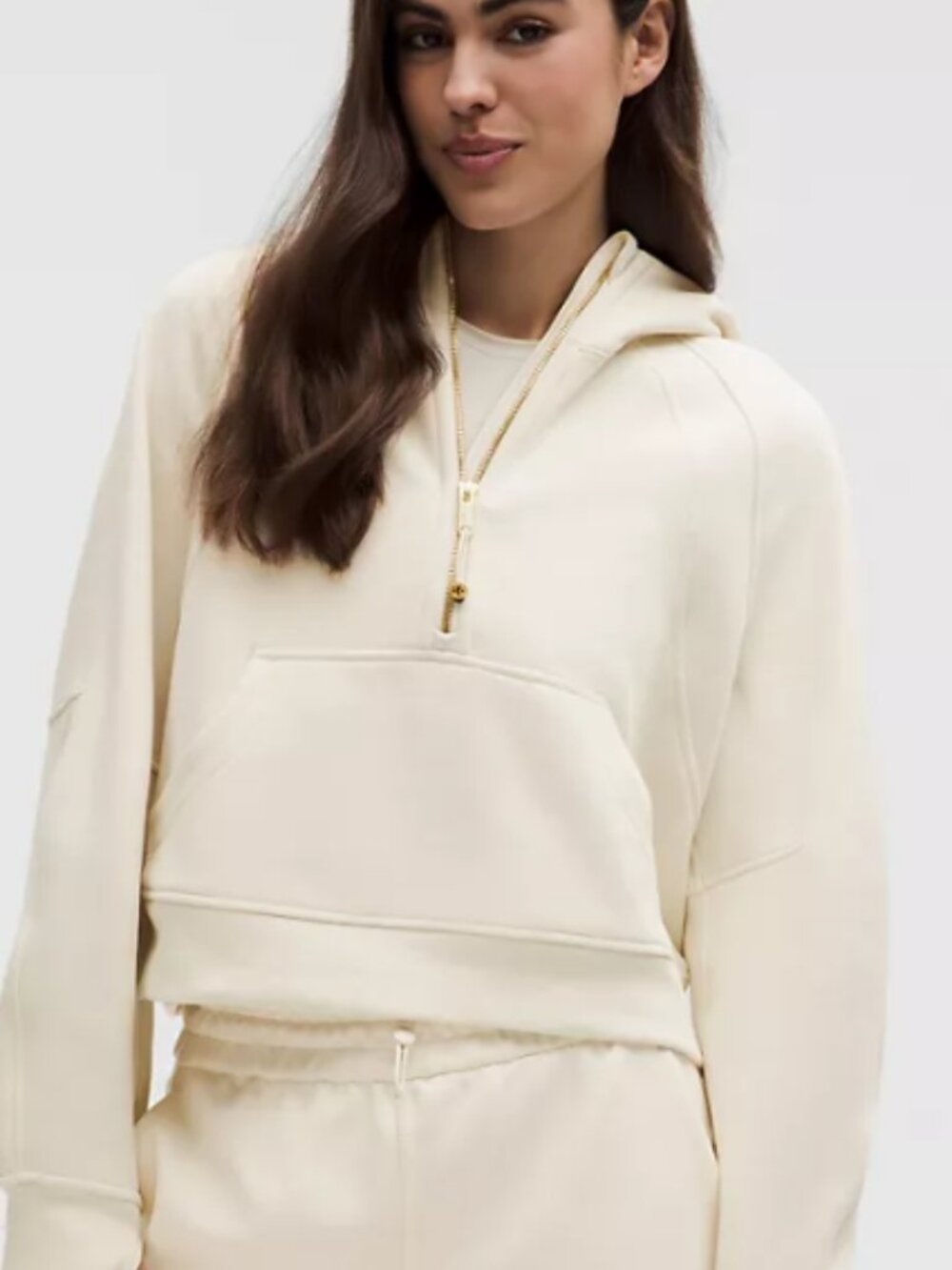 Lululemon Scuba Cropped Funnel Neck Half Zip